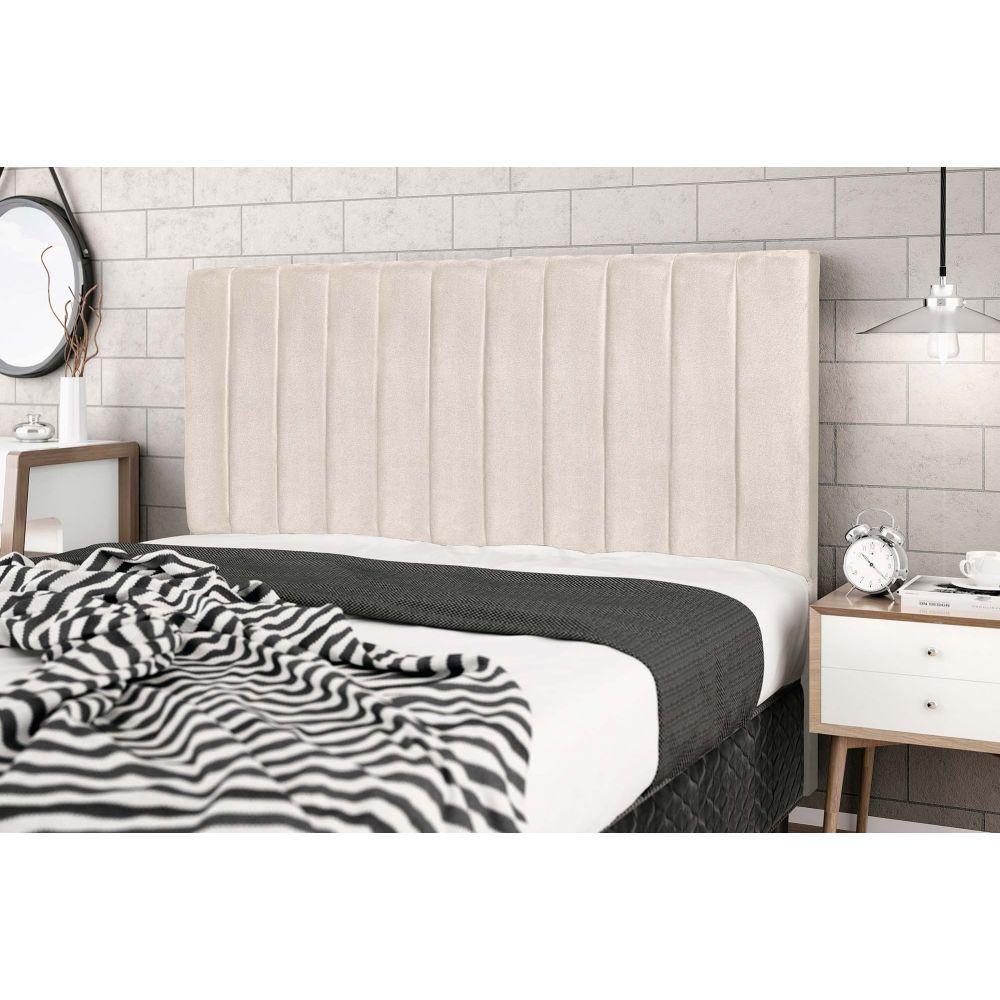 Cabeceira Solteiro Leblon 94cm Cama Box 88cm Cor Creme - 2