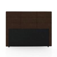 Cabeceira Para Cama Box Casal Malu 1.40m Marrom Suede Marrom - 1