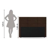 Cabeceira Para Cama Box Casal Malu 1.40m Marrom Suede Marrom - 3