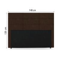Cabeceira Para Cama Box Casal Malu 1.40m Marrom Suede Marrom
