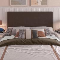 Cabeceira Para Cama Box Casal Malu 1.40m Marrom Suede Marrom - 5