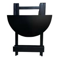 Conjunto Mesa Dobrável Com 4 Cadeiras Redonda Preto Estofado Vermelho - 6