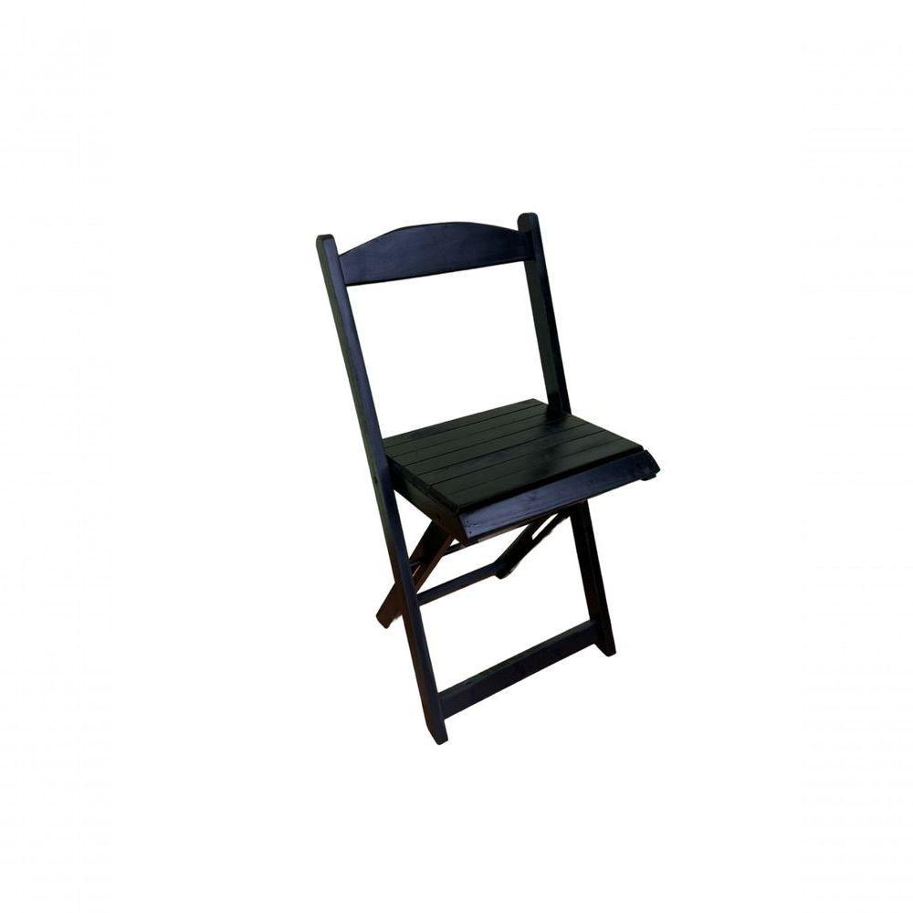 Conjunto Dobrável 70x70 Com 4 Cadeiras Preto - 2