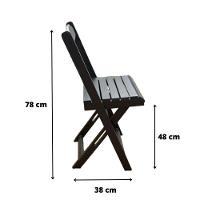 Conjunto Dobrável 70x70 Com 4 Cadeiras Preto