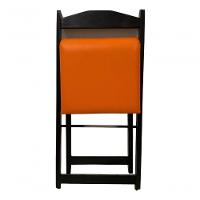 Conjunto Mesa Dobrável Com 4 Cadeiras Preto Estofado Laranja - 3