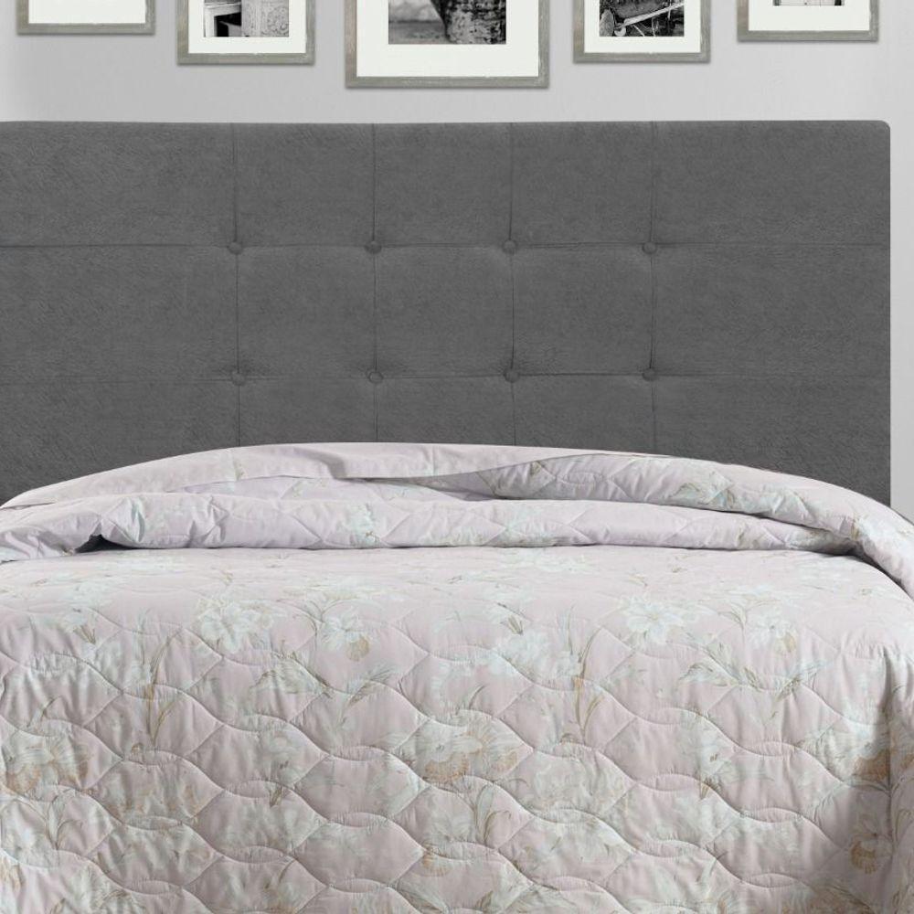 Cabeceira Solteiro Jbe Barcelona 94cm Cinza Cama Box 88cm - 1