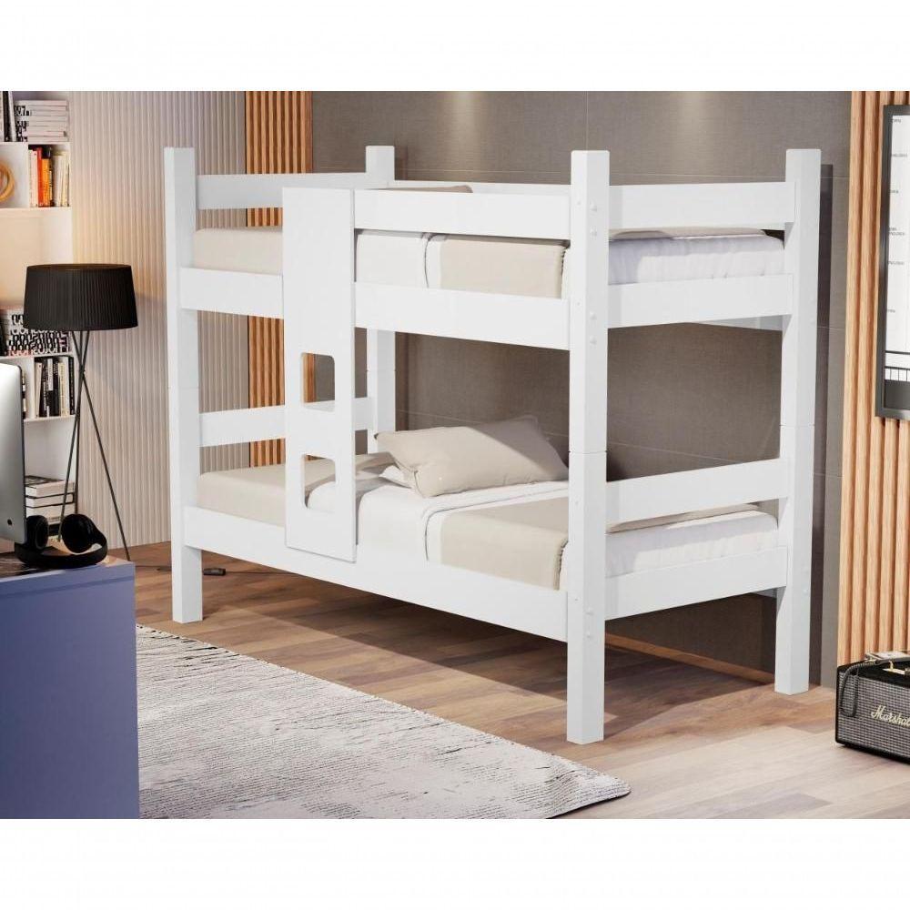 Beliche Caetana Solteiro Branco Com Colchões - 5