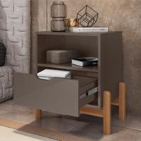Mesa De Cabeceira Nice Cinza Perola - 2