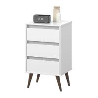 Mesa De Cabeceira Mundo Retrô Branco - 3