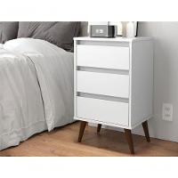 Mesa De Cabeceira Mundo Retrô Branco - 5