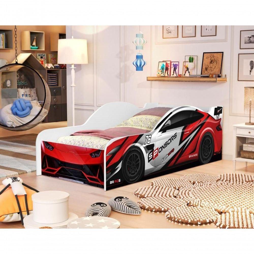 Cama Carro Infantil Vermelho Full Com Colchão - 5