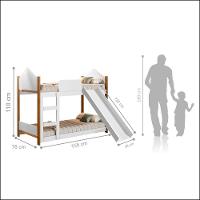 Beliche Infantil Casinha Alice Branco Com Escorregador - 2