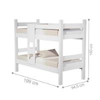 Beliche Caetana Solteiro Com Escada Branco - 3