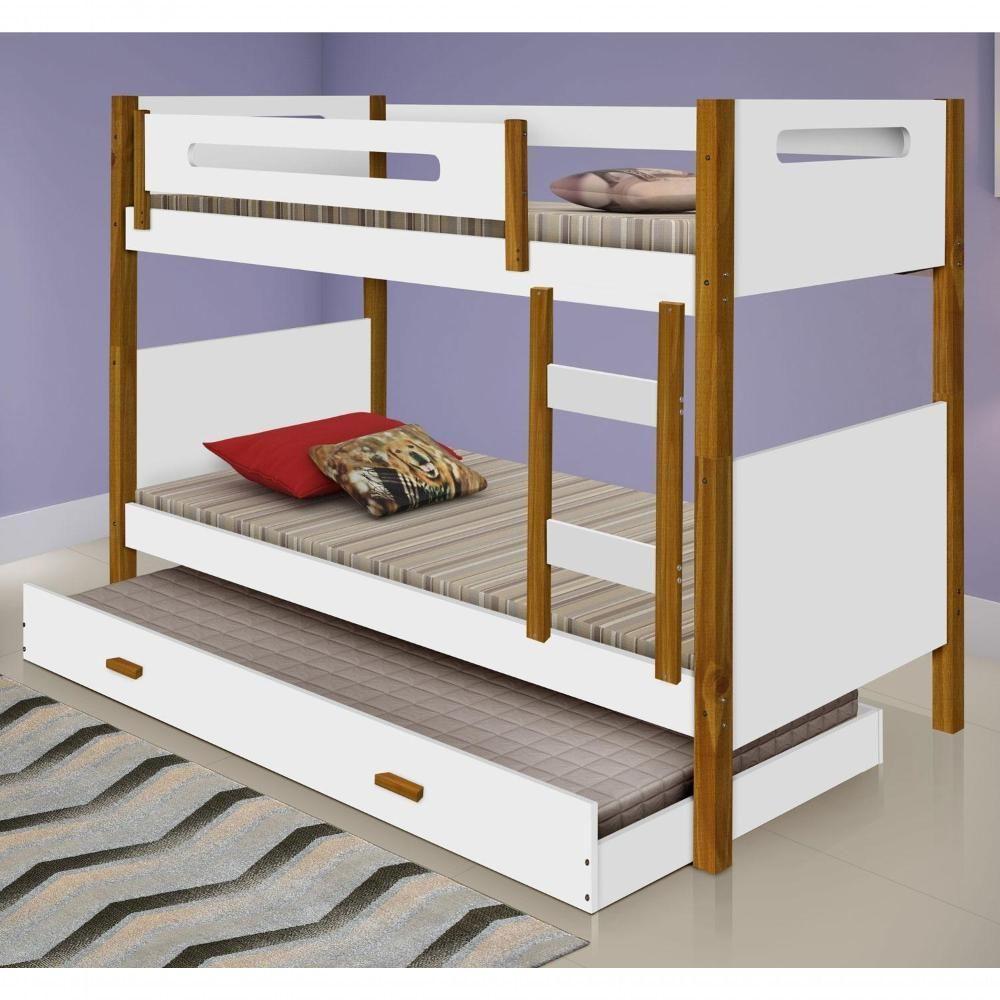 Beliche Solteiro Flórida Com Auxilar E Colchões - 1