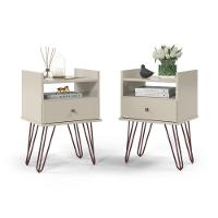 Conjunto Mesa De Cabeceira Monet Off White - 2