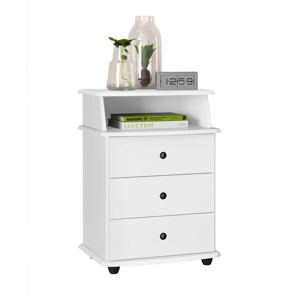 Mesa De Cabeceira Lux Branco - 2