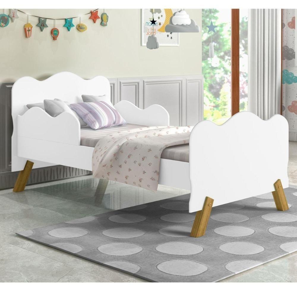 Mini Cama Infantil Com Guarda Nuvenzinha Neve - 1