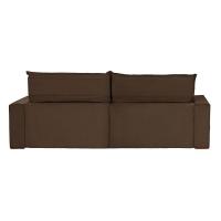 Sofá 4 Lugares Com Molas Retrátil E Reclinável Marrom - 5