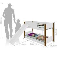 Beliche Infantil Branco E Mel Com Escorregador - 2