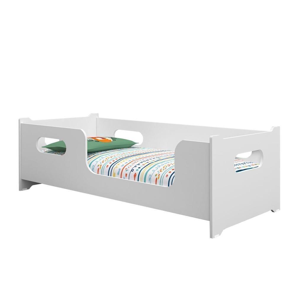 Mini Cama Infantil Com Guarda Pequenina Branco - 3