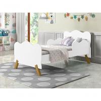 Cama Infantil Nuvem Branca Com Proteção Lateral E Colchão - 4