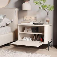 Conjunto Mesa De Cabeceira Albania Off White Preto - 4