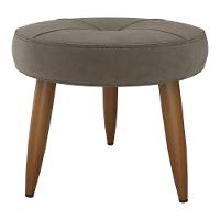 Puff Redondo Para Sala Davi Veludo Cappuccino - 3