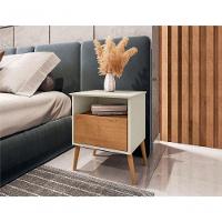 Conjunto De Mesa De Cabeceira Moreira Off White Naturalle - 6