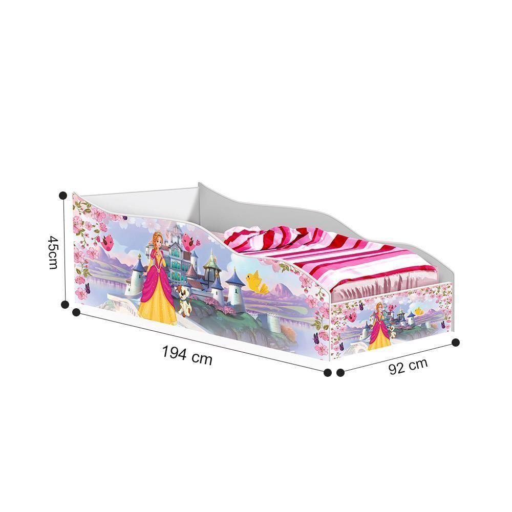 Cama Carro Solteiro Castelo Princesa Com Colchão - 2