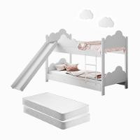 Beliche Ayla Branco Com Escorregador Colchões E 2 Luminárias Sonhos De Luz - 2