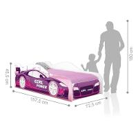 Cama Carro Menina Rosa Kids Infantil - 2