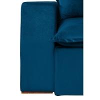 Sofá 4 Lugares 2,30 Mt Com Molas Retrátil E Reclinável Azul - 7