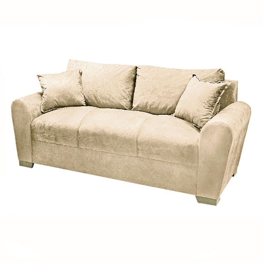 Sofá 3 Lugares Super Macio Fortaleza Finezzi Capuccino - 1