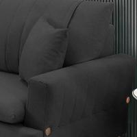 Sofa 3 Lugares 180 Cm Eron Linho Grafite Vazzano Grafite - 6