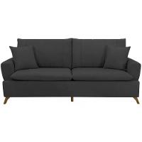 Sofa 3 Lugares 180 Cm Eron Linho Grafite Vazzano Grafite - 9