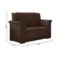 Sofá 2 E 3 Lugares Itália Marrom Suede Marrom - 8