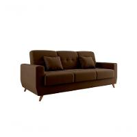 Sofá Cama Casal Reclinável Com Baú Pamela - Marrom Escuro - 1