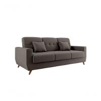 Sofá Cama Casal Reclinável Com Baú Pamela - Veludo Chumbo - 1