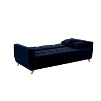 Sofá Cama Casal Reclinável Com Baú Pamela - Azul Marinho - 4