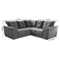 Sofá De Canto Moscou Cinza Cinza