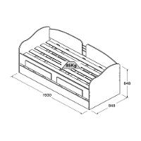 Sofá Cama Solteiro com Colchões Ditália Cama Auxiliar 8cm - 2