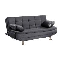 Sofá Cama Valencia 3 Lugares Reclinável Veludo Cinza - Speciale Home Cinza - 1