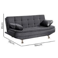 Sofá Cama Valencia 3 Lugares Reclinável Veludo Cinza - Speciale Home Cinza