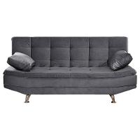 Sofá Cama Valencia 3 Lugares Reclinável Veludo Cinza - Speciale Home Cinza - 7