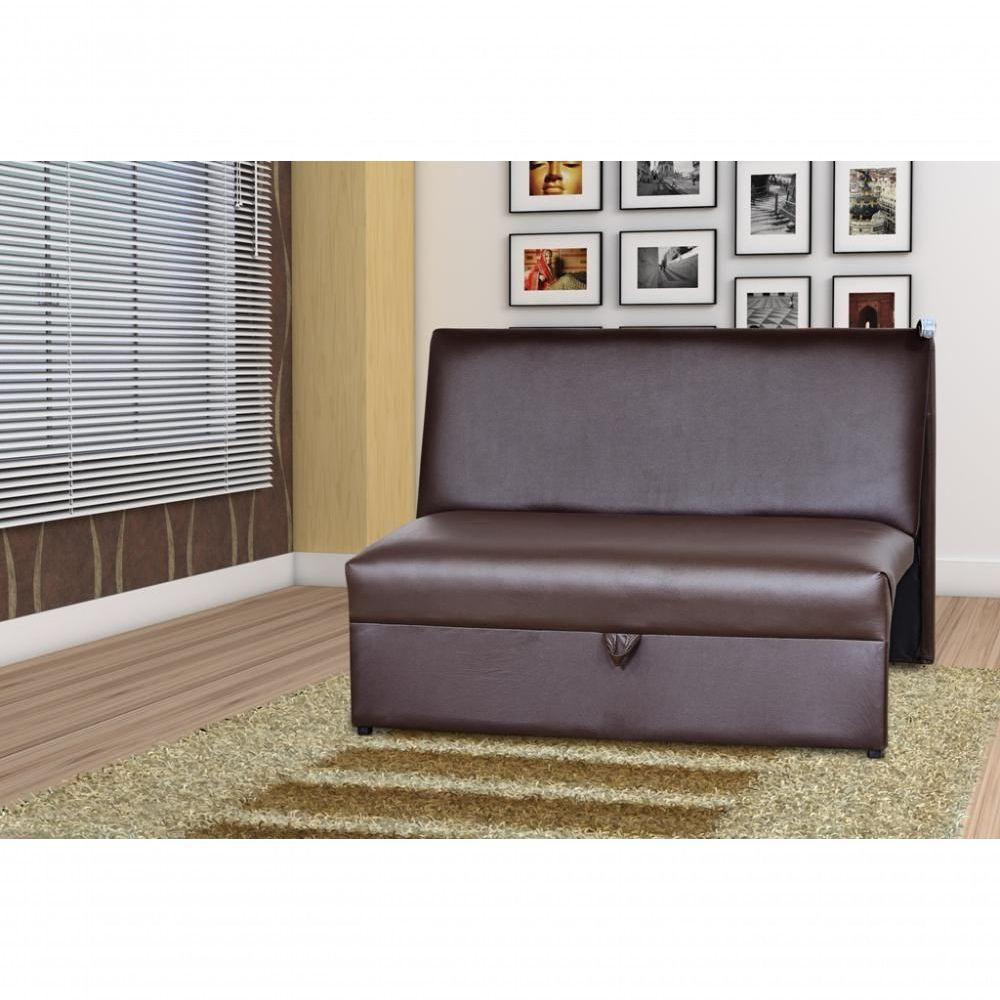 Sofá Cama Malu - Marrom Corino - 2