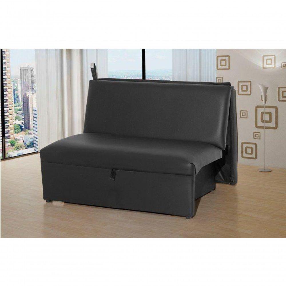 Sofá Cama Malu - Preto Corino - 3