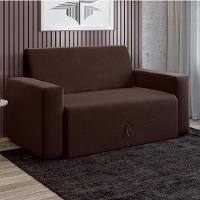 Sofá-cama 2 Lugares Pratik 5000 Mamflex Marrom Suede Marrom - 6