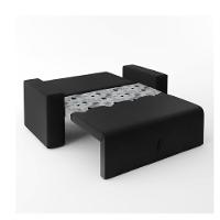 Sofá-cama 2 Lugares Pratik 5000 Suede Preto/Cinza - 5