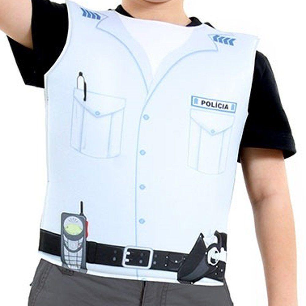 Fantasia Infantil - Peitoral Policial - Tamanho único (3 A 6 Anos) - 72106 - Sulamericana - 2