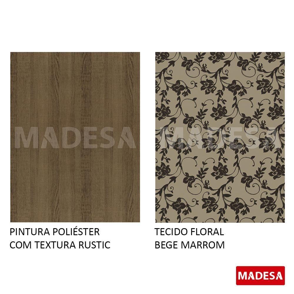 Kit 4 Cadeiras Rustic Floral Bege Madesa 4290 - 6